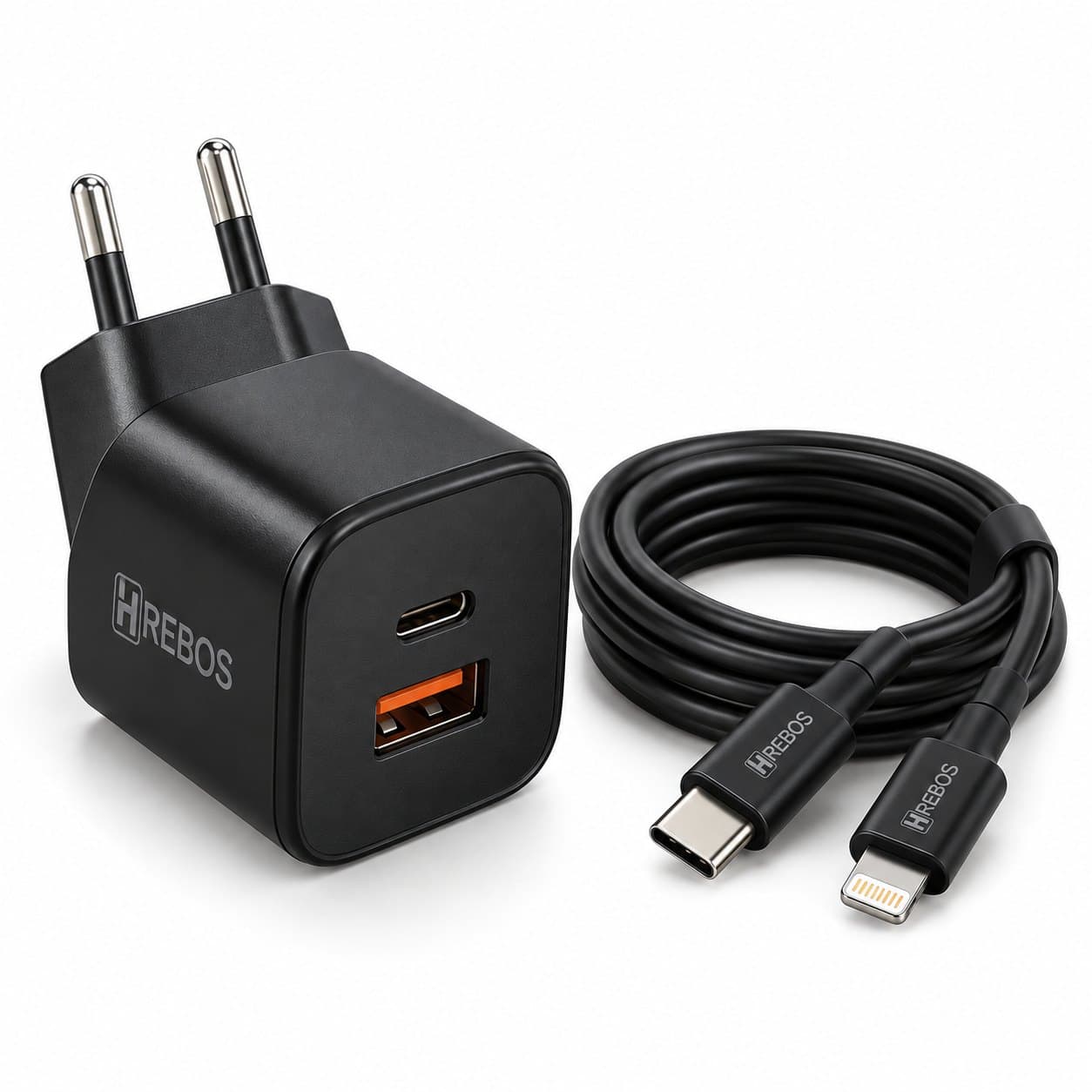 Hrebos Kit Carregador Turbo USB-C 20 W com Cabo Lightning HS-387i